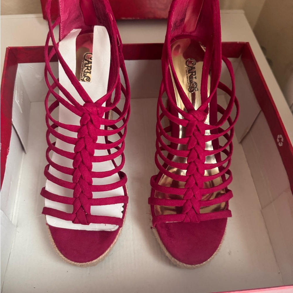 Carlos by Carlos Santana Camilla Azalea Gladiator Wedges – Size 9M
